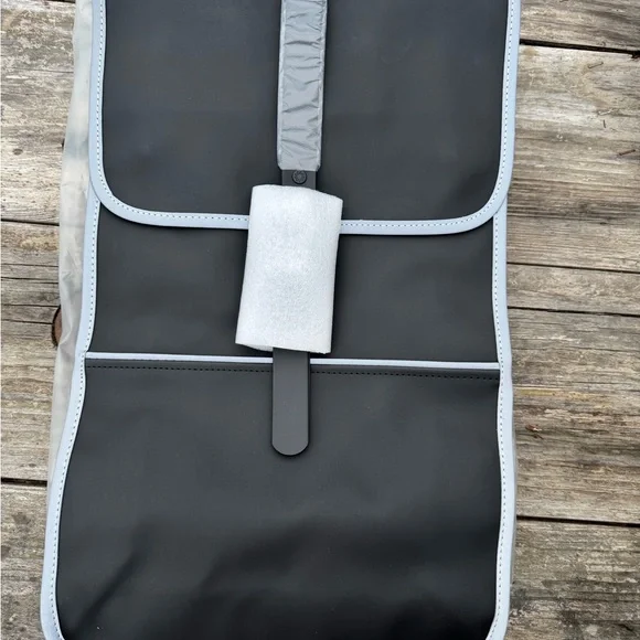 RAINS Reflective Black Backpack. MSRP $110